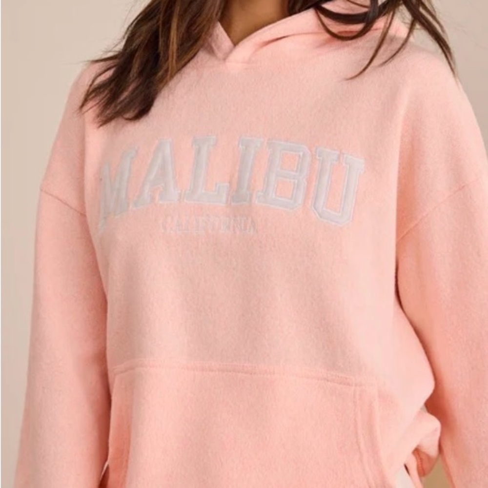 Altar'd State Light Pink 'Malibu' Hooded Pullover Sweatshirt